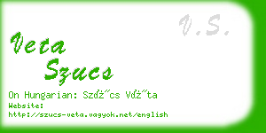 veta szucs business card